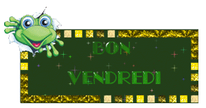 Gif animé Bon vendredi grenouille